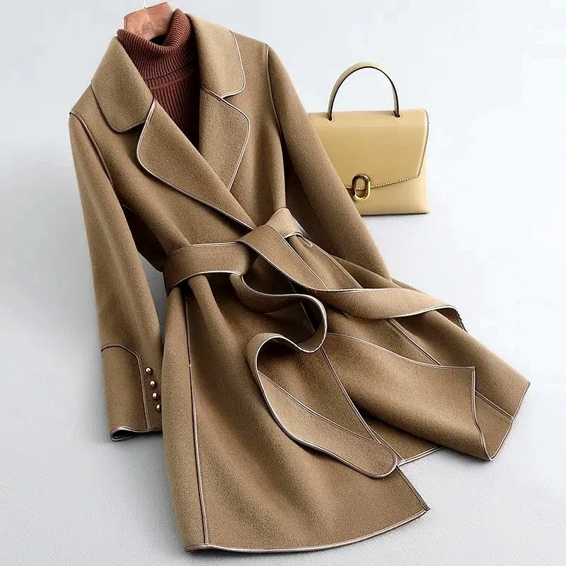 ELEGANTE LUMIERE WOOL TRENCH COAT