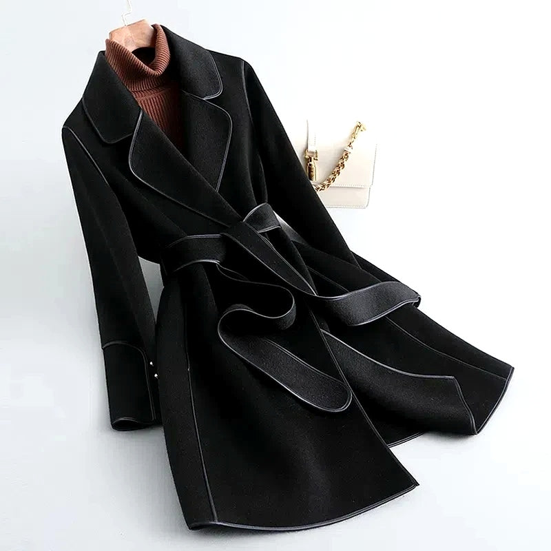 ELEGANTE LUMIERE WOOL TRENCH COAT