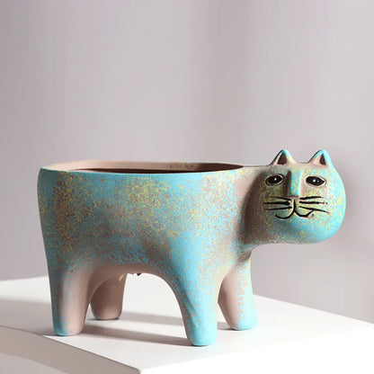 MINI CERAMIC CAT PLANTERS