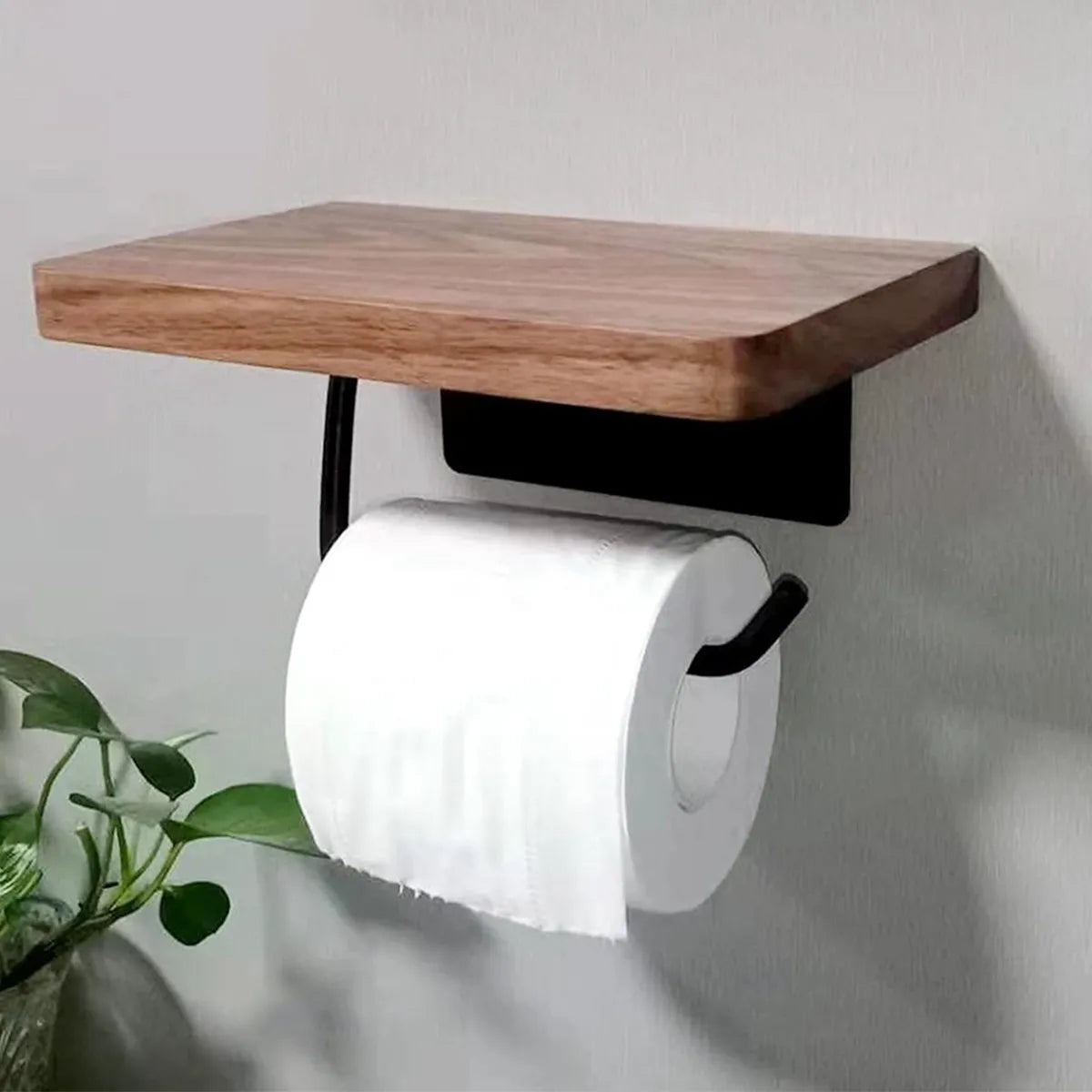 NaturalEase Wooden Toilet Paper Holder